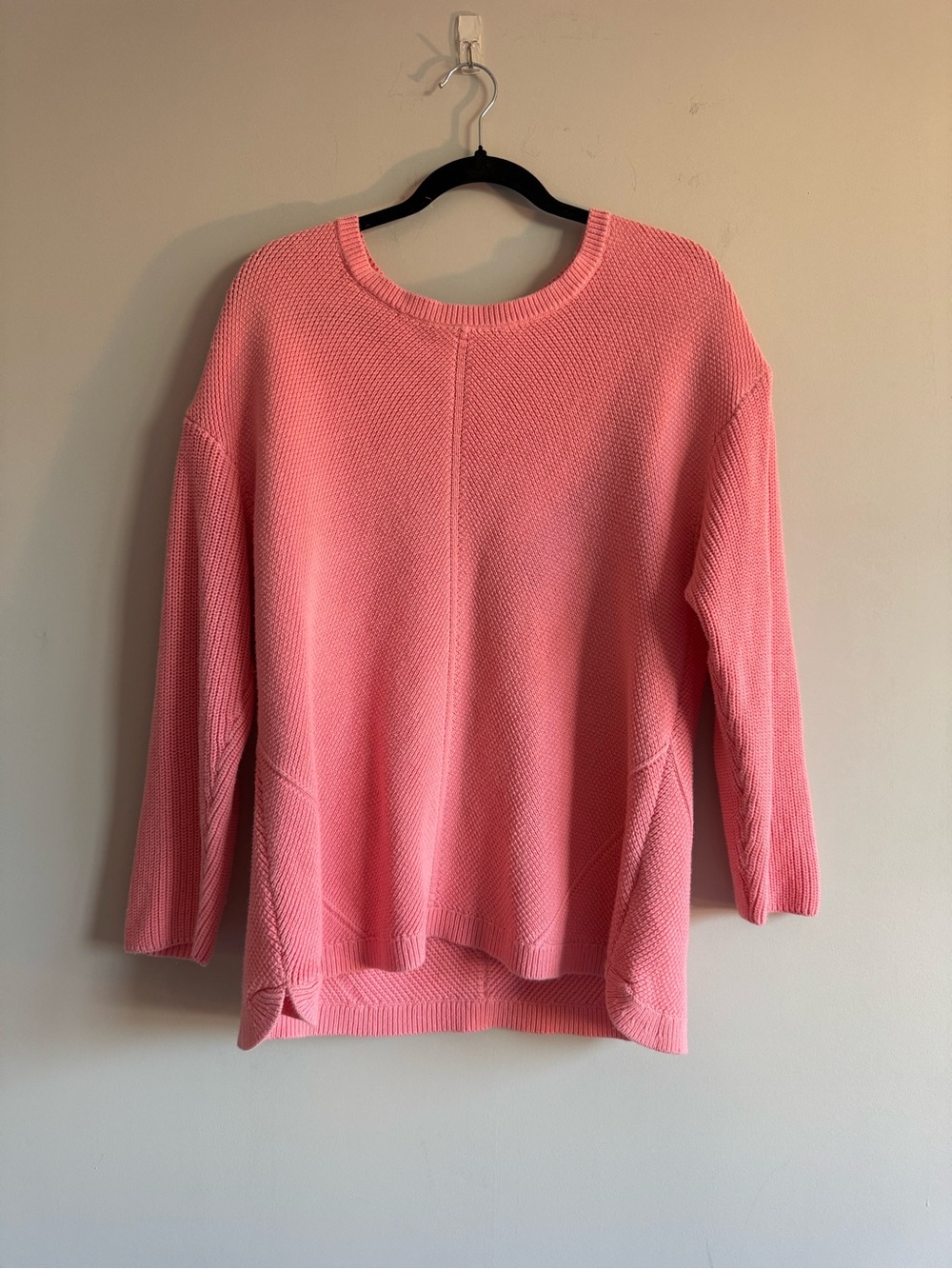 Talbots Plus Pink Knit Pima Cotton Cozy Casual Spring Fall Sweater